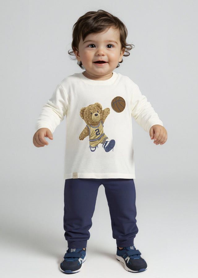 Pantalon felpa basico puños