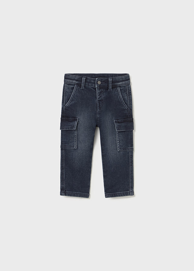 Pantalon soft denim cargo