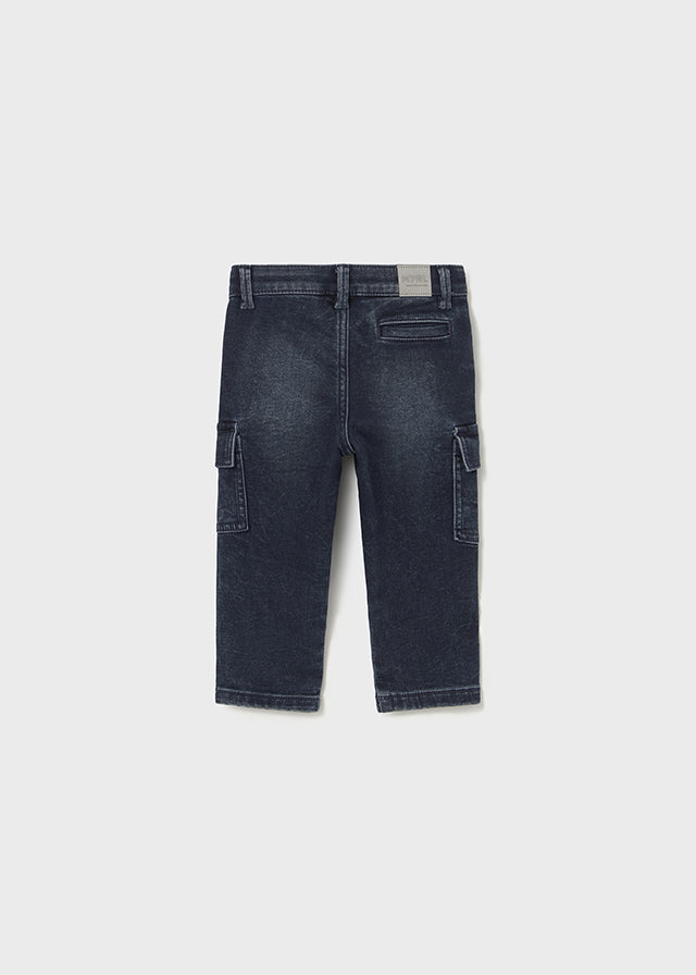 Pantalon soft denim cargo
