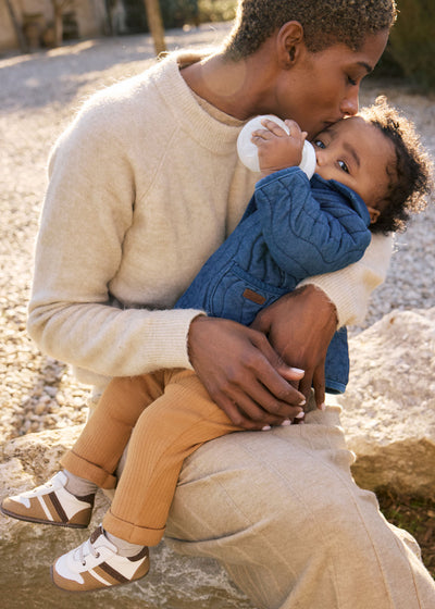 Ribbed long trousers