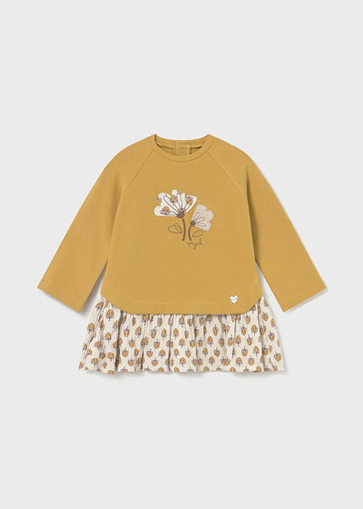 Vestido felpa combinado