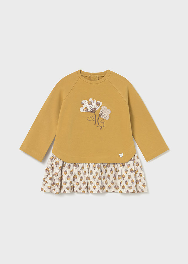 Vestido felpa combinado