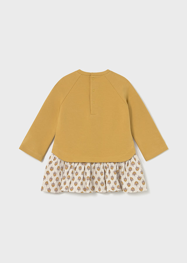 Vestido felpa combinado