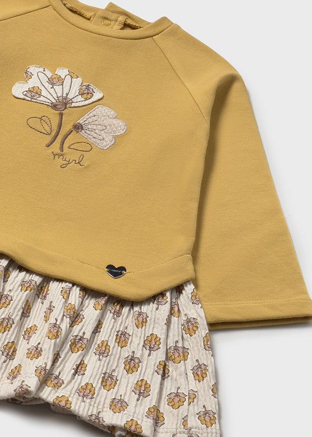 Vestido felpa combinado