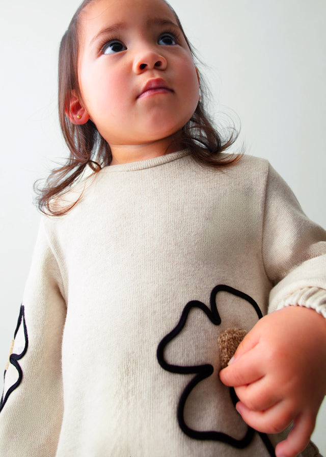 Vestido punto combinado