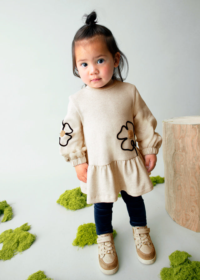 Vestido punto combinado