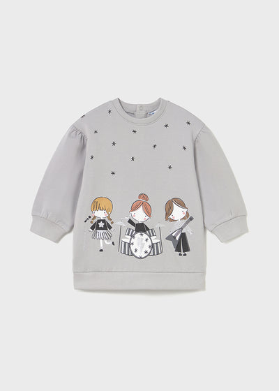 Vestido felpa grafica