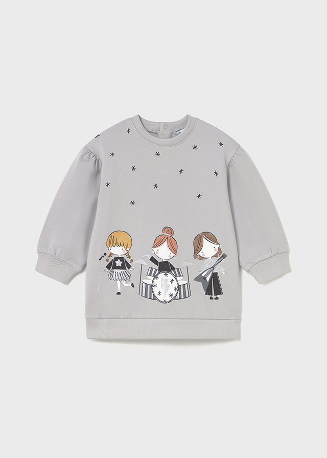 Vestido felpa grafica