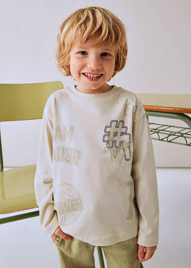 Camiseta m/l varsity