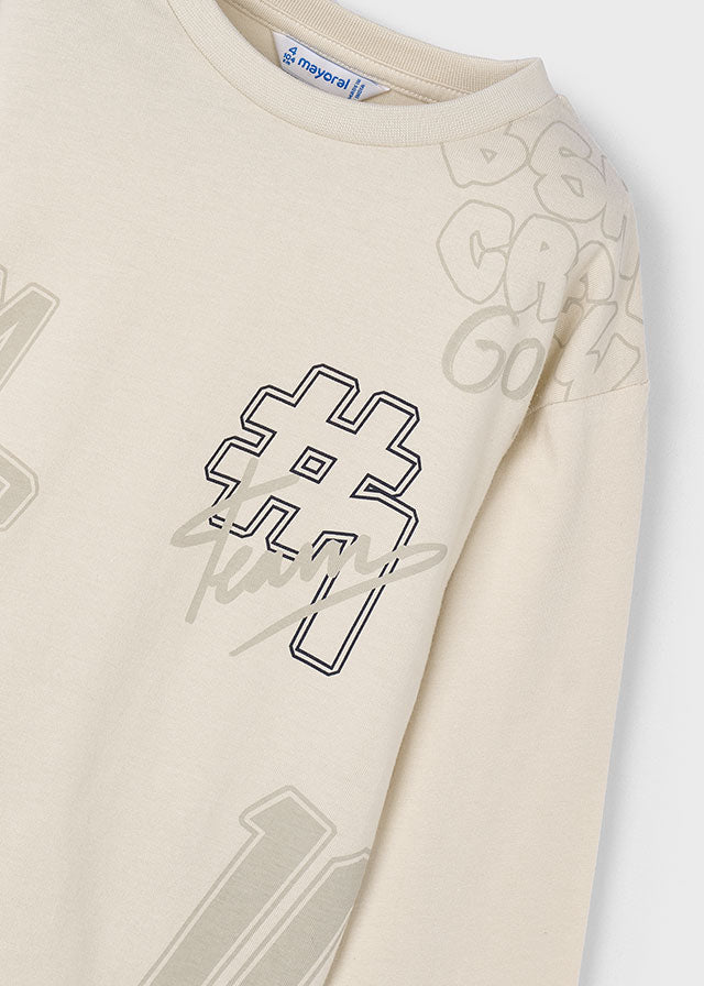 Camiseta m/l varsity