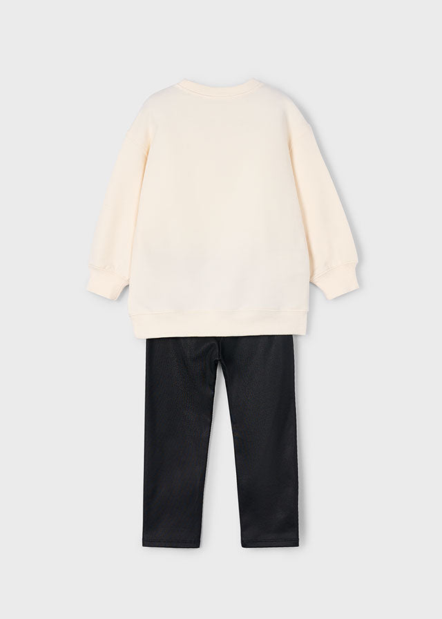 Conj. pullover leggings pu