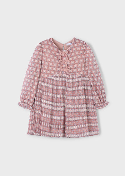 Vestido plisado estampado