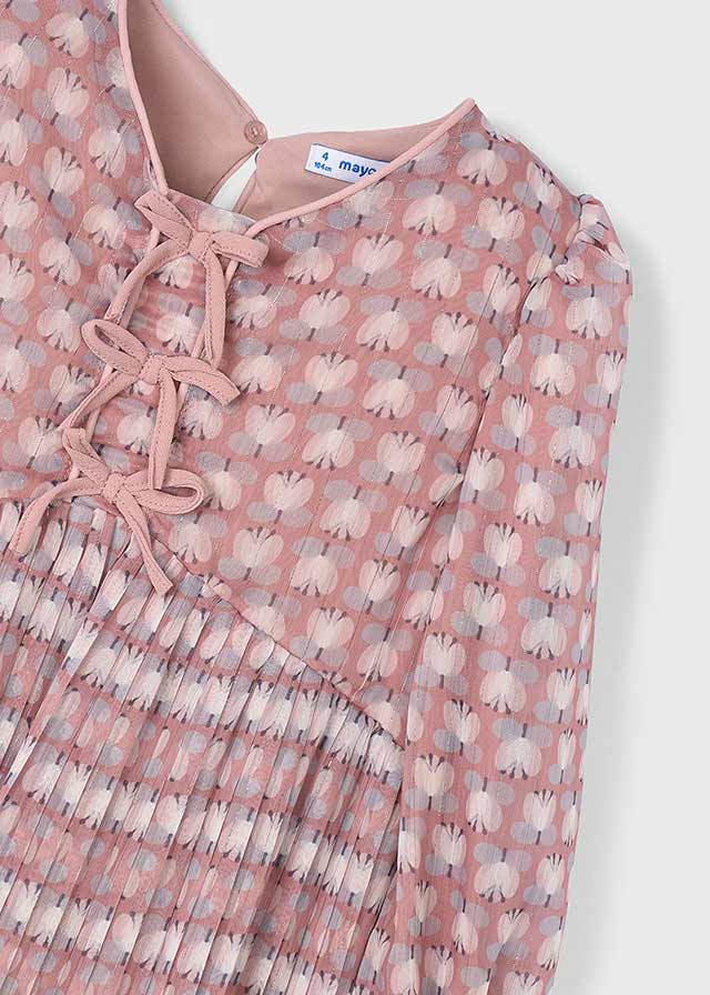 Vestido plisado estampado