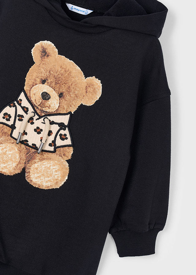 Vestido felpa capucha