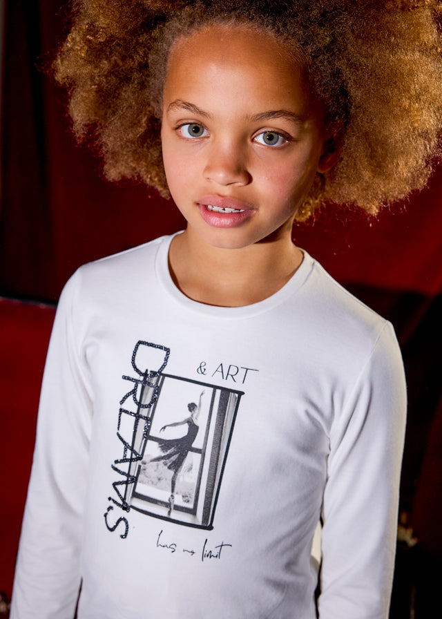 Camiseta m/l bordados