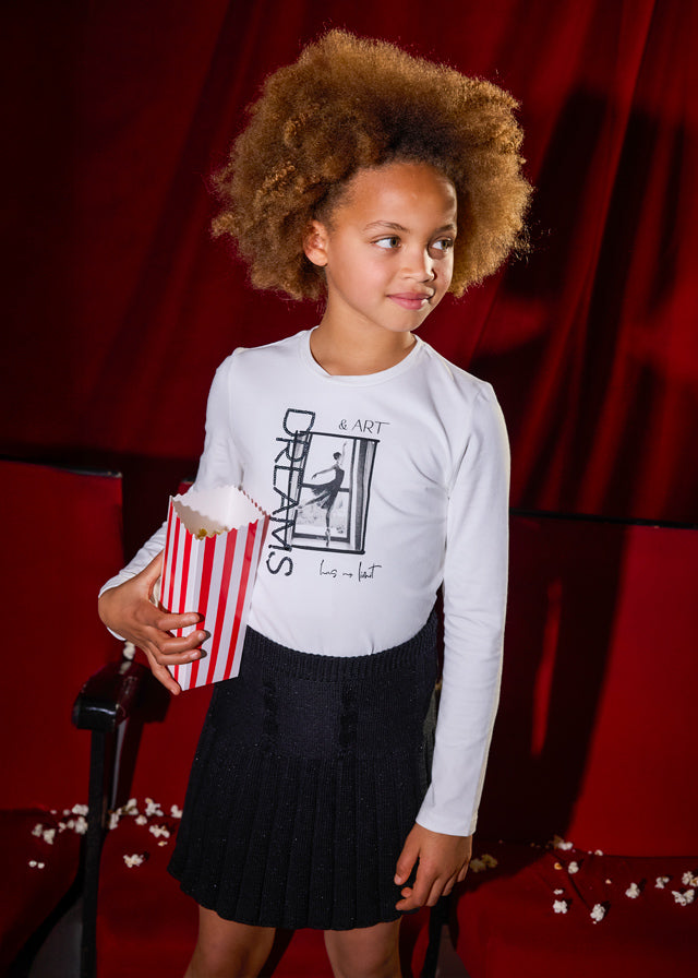 Camiseta m/l bordados