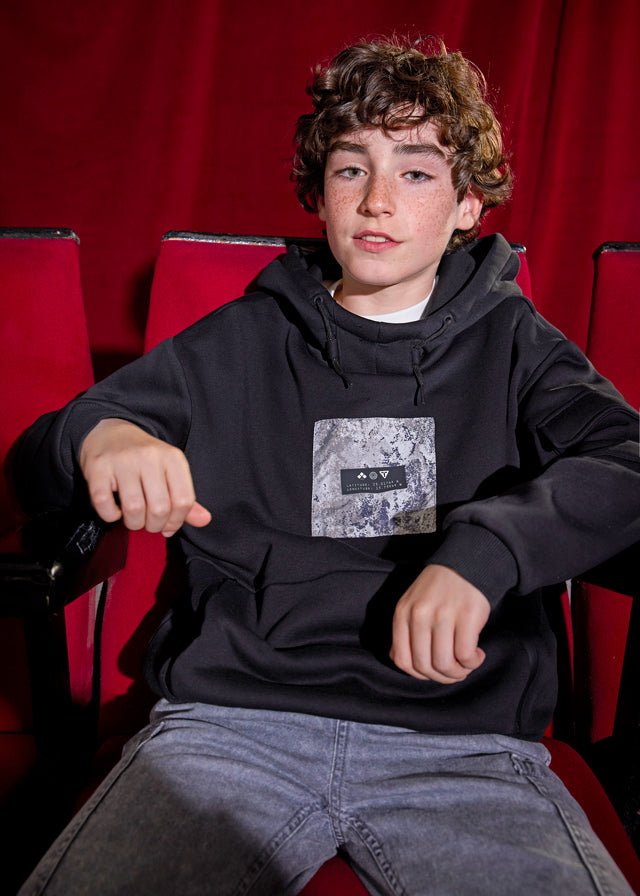 Pullover contraste plana