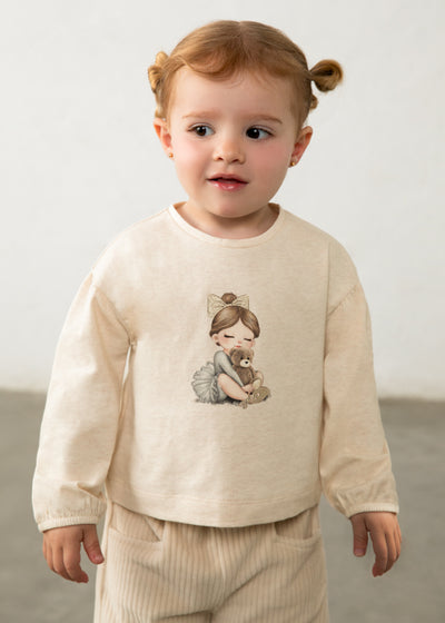 Camiseta de manga larga gráfica Mayoral para niña