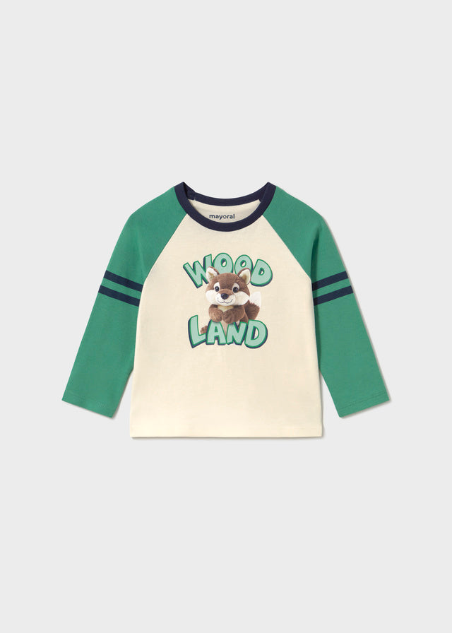 Camiseta manga larga peluche niño, Mayoral, modelo 2014, en color Acacia