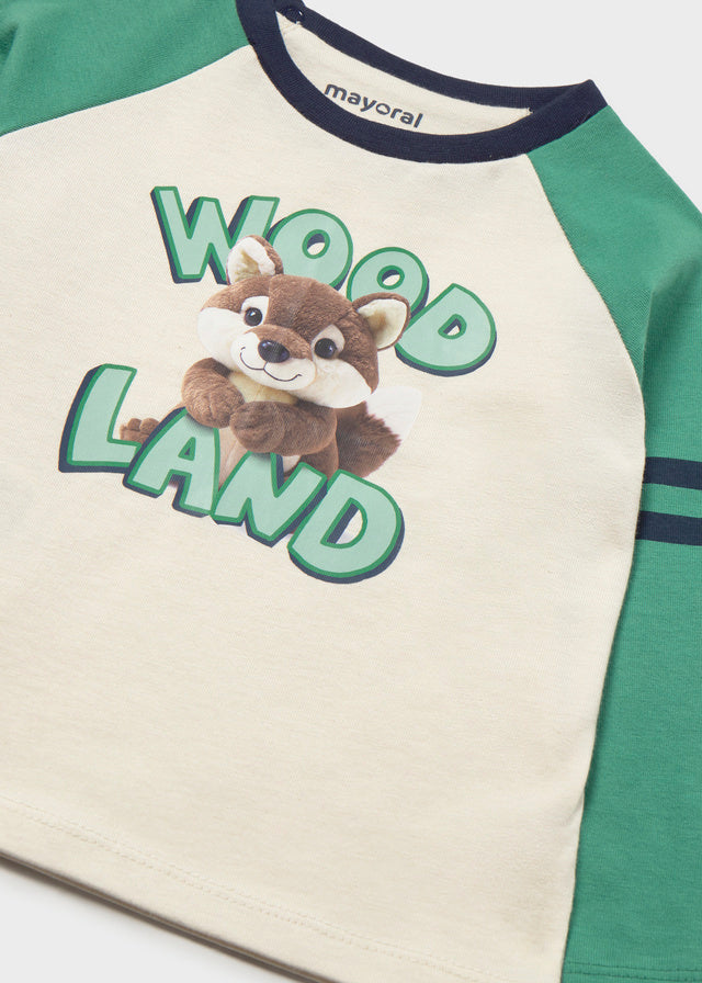 Camiseta manga larga peluche niño, Mayoral, modelo 2014, en color Acacia