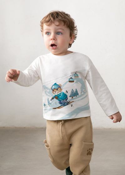 Camiseta manga larga paisaje niño