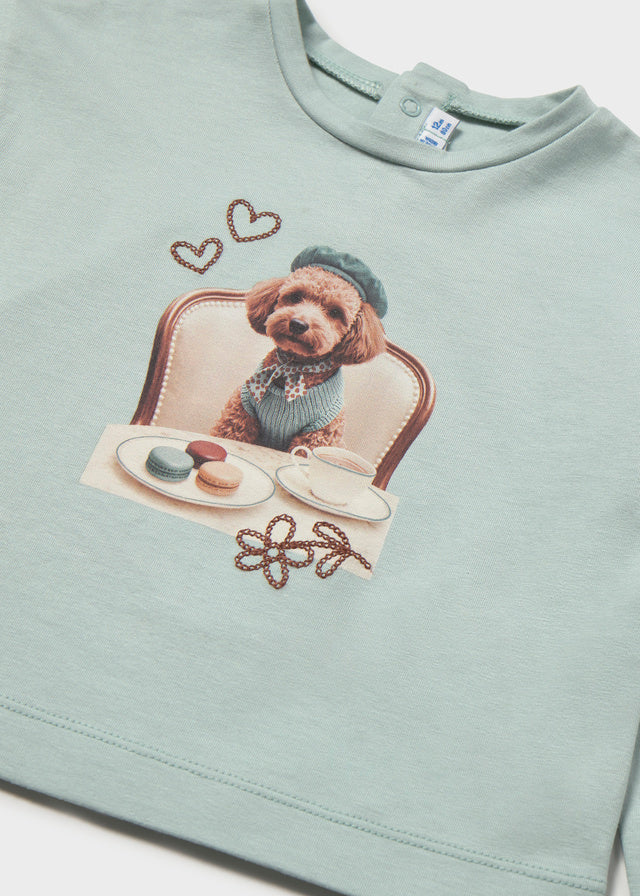 Camiseta de manga larga Mayoral para niña, modelo 2088, color Anis-016