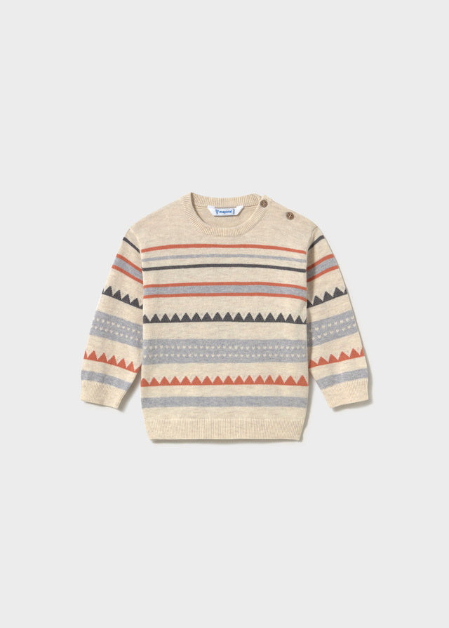 Camiseta manga larga paisaje niño, Mayoral, modelo 2017, en color Nata ártica