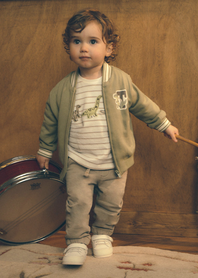 Chaqueton soft reversible niño, Mayoral, modelo 2421, en color Laurel