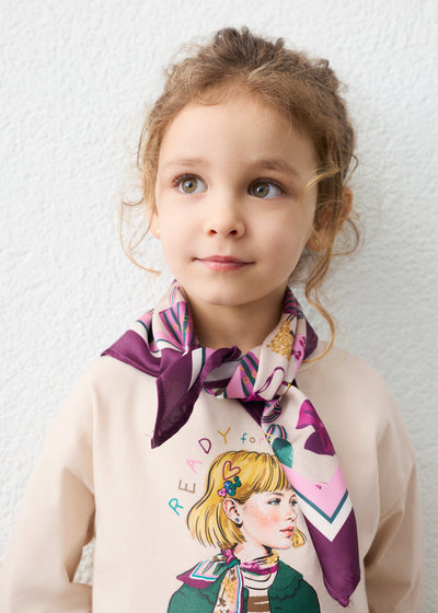 Camiseta Manga Larga pañuelo Mayoral para niña
