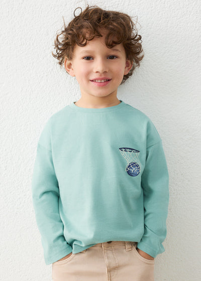 Camiseta manga larga back print niño