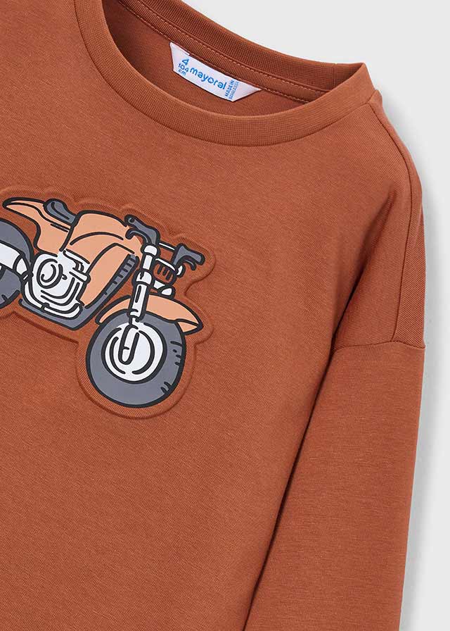 Camiseta manga larga back print niño, Mayoral, modelo 4006, en color Acuario