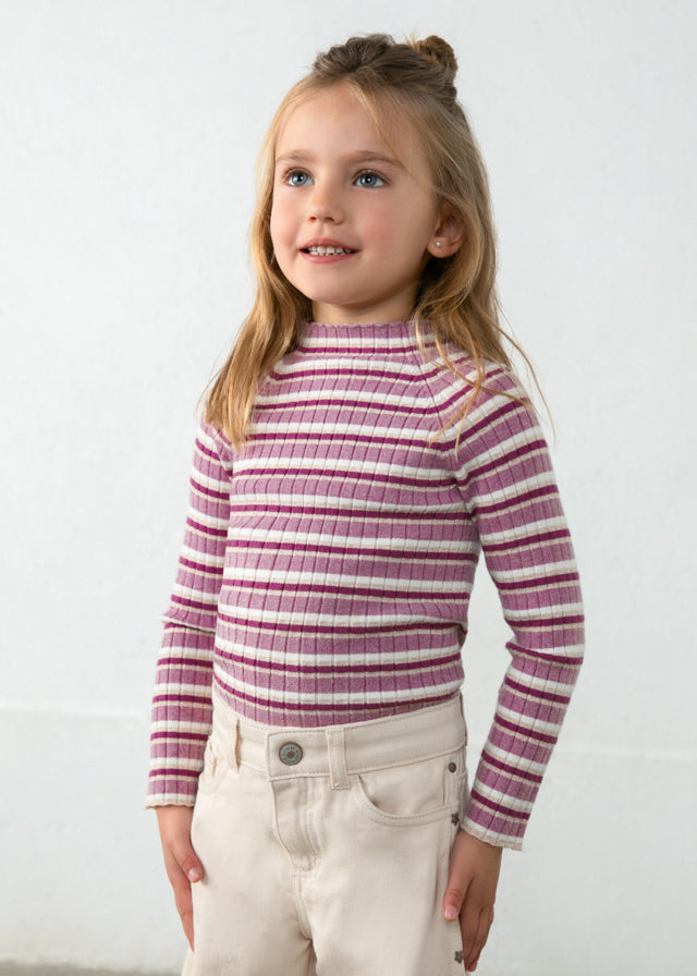 Semicisne tricot niña, Mayoral, modelo 4026, en color Violeta melange