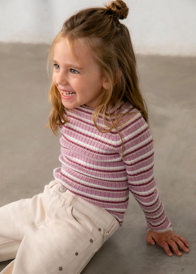 Semicisne tricot niña, Mayoral, modelo 4026, en color Violeta melange