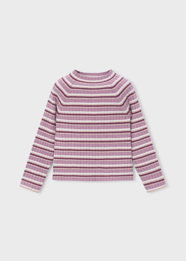 Semicisne tricot niña, Mayoral, modelo 4026, en color Violeta melange