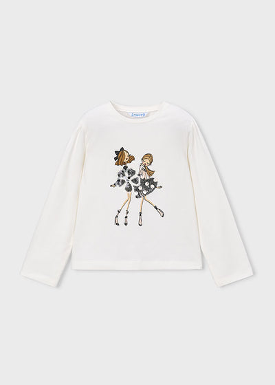 Camiseta Manga Larga Vestir Mayoral para niña