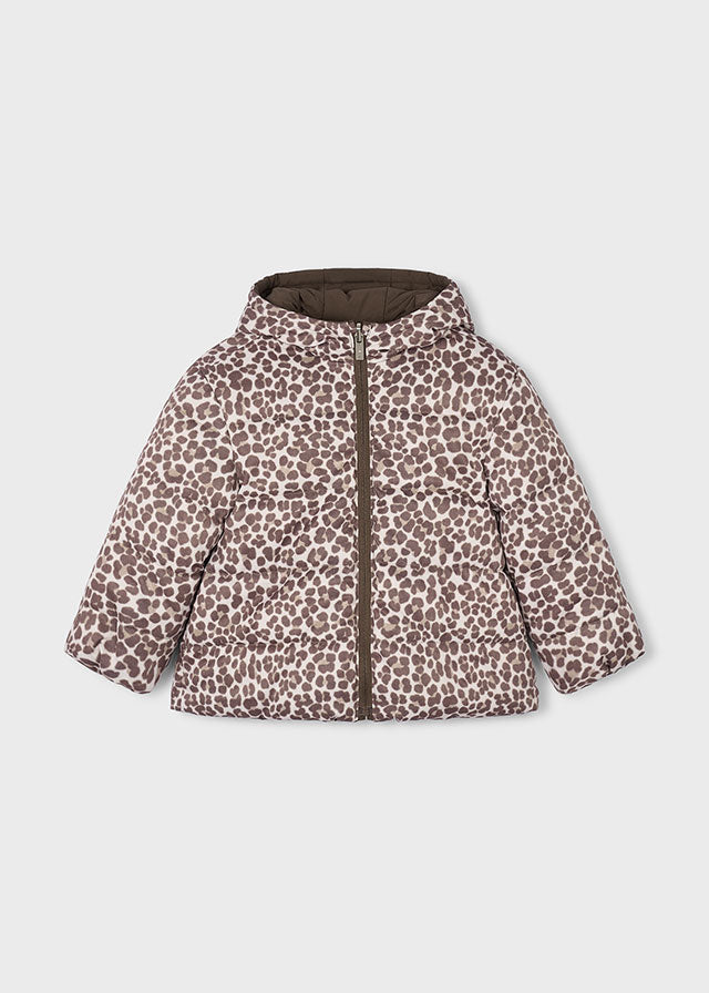 Chaqueton reversible niña, Mayoral, modelo 4418, en color Castaña