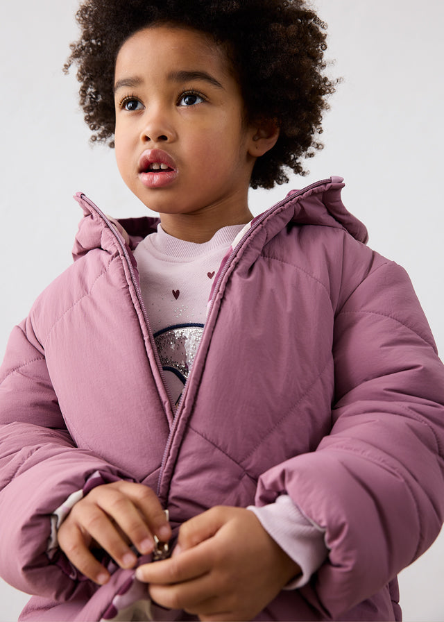 Chaqueton reversible niña, Mayoral, modelo 4418, en color Violeta