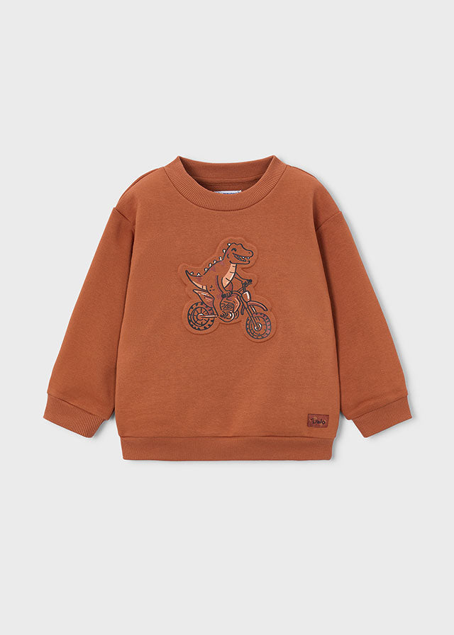 Pullover embossed niño, Mayoral, modelo 4459, en color Teja