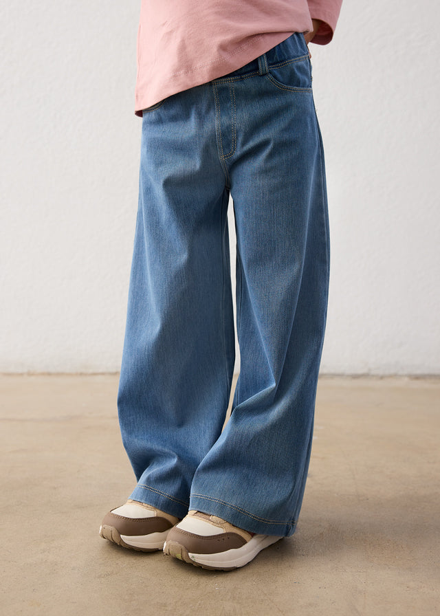 Pantalón largo knit denim niña, Mayoral, modelo 4501, en color Claro