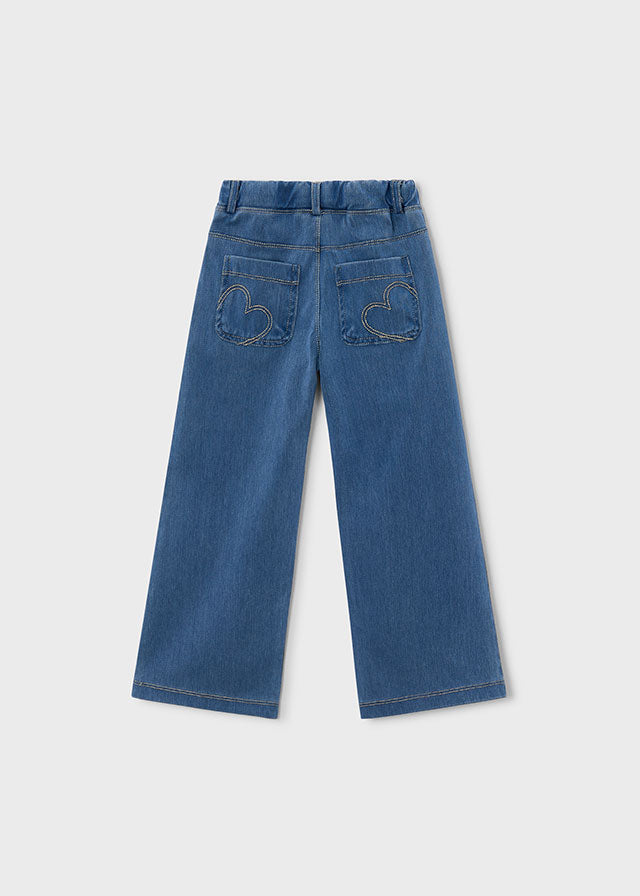 Pantalón largo knit denim niña, Mayoral, modelo 4501, en color Claro