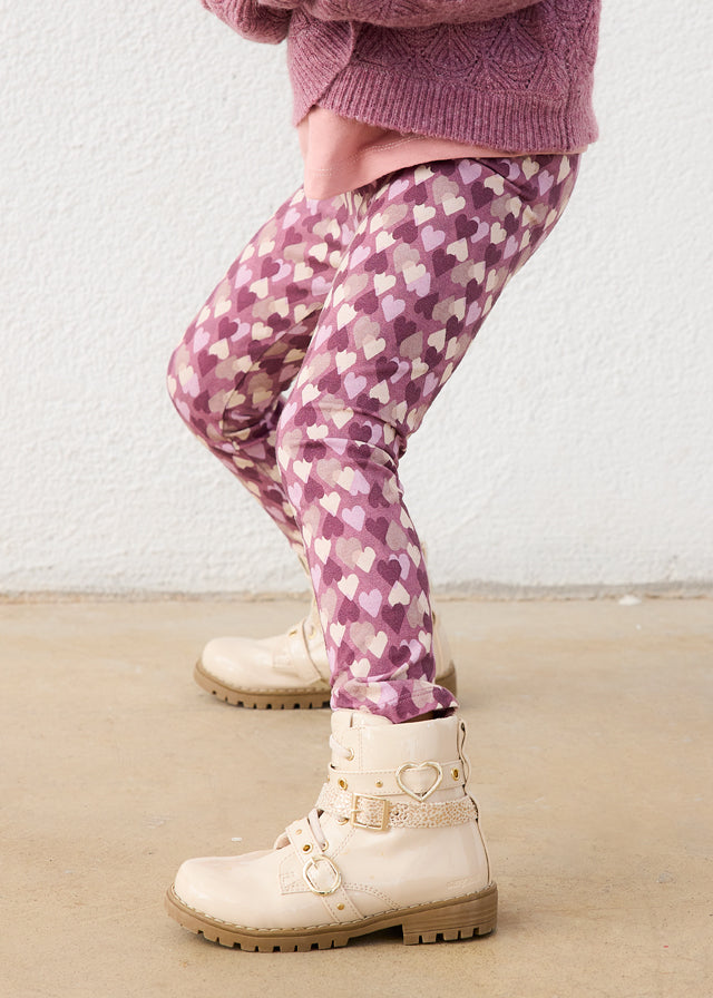 Leggings punto estampado niña, Mayoral, modelo 4701, en color Violeta