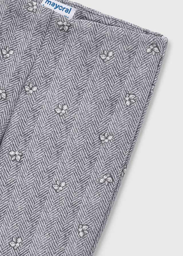Leggings flare antelina print niña, Mayoral, modelo 4730, en color Gris vigoré