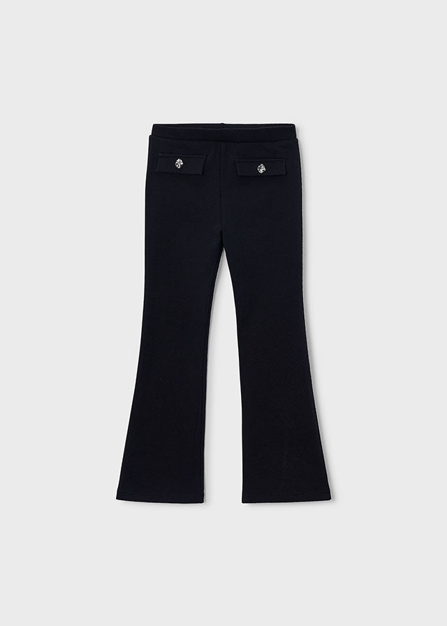 Leggings felpa flare niña, Mayoral, modelo 4731, en color Negro