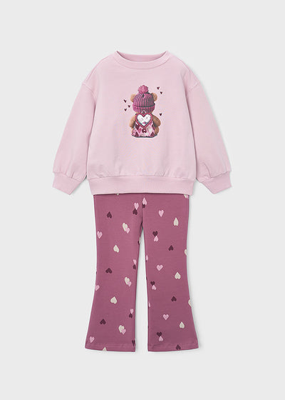 Conjunto Leggings Felpa Estampad Mayoral para niña