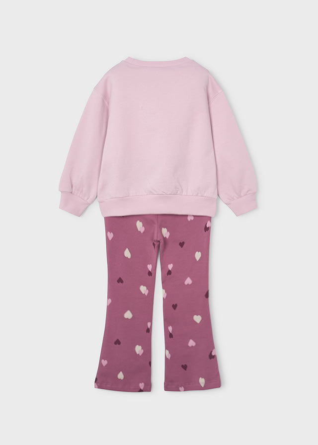 Conjunto leggings felpa estampad niña, Mayoral, modelo 4738, en color Violeta