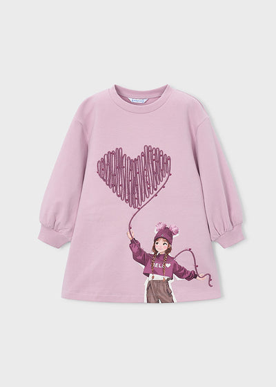 Vestido Felpa Serigrafia Mayoral para niña