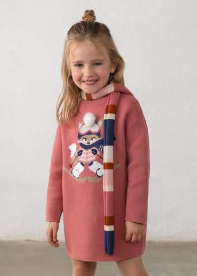 Vestido Tricot Bufanda Mayoral para niña