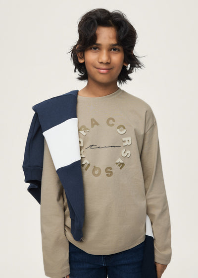 Camiseta manga larga embossed niño