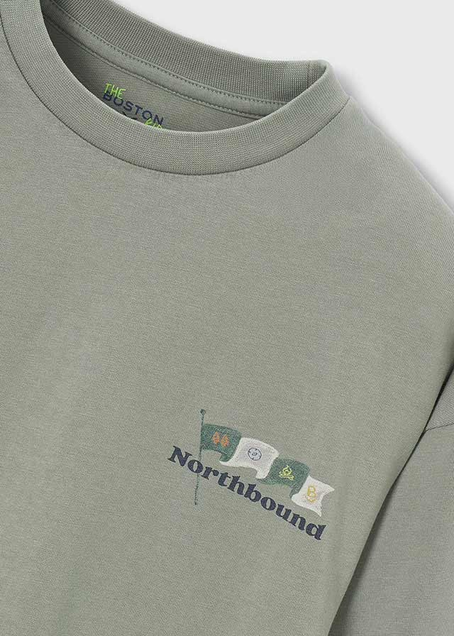 Camiseta manga larga nest niño, Mayoral, modelo 7055, en color Musgo claro