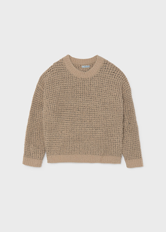 Jersey estructura brillo Mayoral para niña, modelo 7341, color Bronce-019